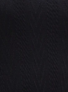 SHEIN Essnce 素色高衩喇叭繞頸連體褲 - 黑色 - 查看 5