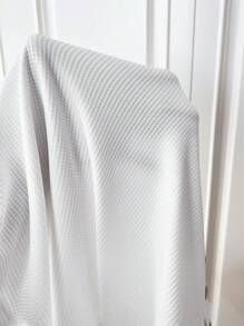 SHEIN EZwear Half Button Drop Shoulder Drawstring Hooded Tee - White - View 7