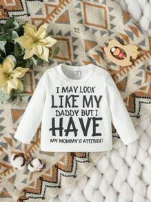 女嬰標語圖案T恤