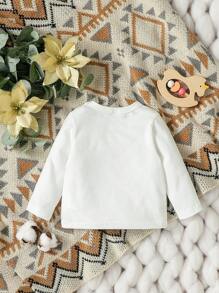 女嬰標語圖案T恤