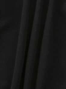 SHEIN EZwear 火和字母圖案加絨內裏運動衫