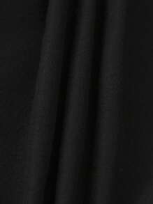 SHEIN EZwear 火和字母圖案加絨內裏運動衫