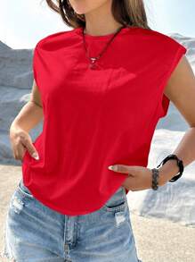 SHEIN Essnce 休閒純色女士背心