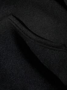 Manfinity Roghcode 男士卡通图案保暖连帽衫，带抽绳，色彩鲜艳，长袖，休闲，男友礼物，黑色图案连帽衫，设计师款连帽衫，秋冬款 - 黑色 - 查看 5