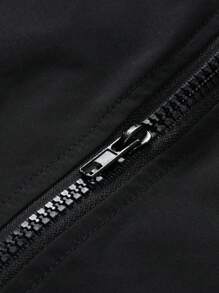 Manfinity Sporsity Men Rave Color Block Jacket Without Tee, Going Out Long Sleeve Color Block Lightweight Outdoor Windbreaker, For Friends, Husband, Boyfriend Gifts, Fall