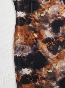 SHEIN MOD Plus Tie Dye Cami Dress - Multicolor - View 4