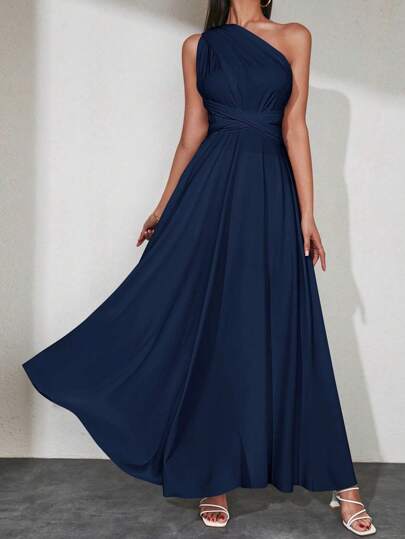 EURMUSE Solid Multiple Ways Wear Dress