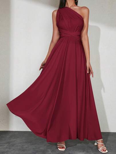 EURMUSE Solid Multiple Ways Wear Dress