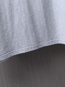 Aesthetic Post--Men Letter Graphic Tee - Light Grey - View 5