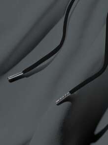 Manfinity Homme 宽松男士字母图案抽绳腰运动裤 - 深灰色 - 查看 6