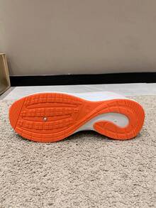 Fashionable And Comfortable Breathable Lace-up Running Shoes With Letter Decal Decoration - Beige - View 4