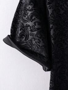 Manfinity Homme Men Jacquard Tee - Black - View 6