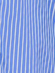Calvaya Plus Striped Print Pocket Patched Shirt Dress - Blue and White - View 4