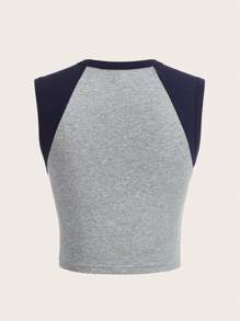 SHEIN BASICS 雙色短款背心 - 淺灰色 - 查看 6