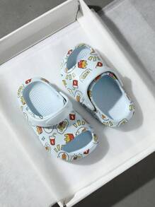Baby Boys' Blue Waterproof Sandals With Animal Print And Hollow Design - Blue - View 2