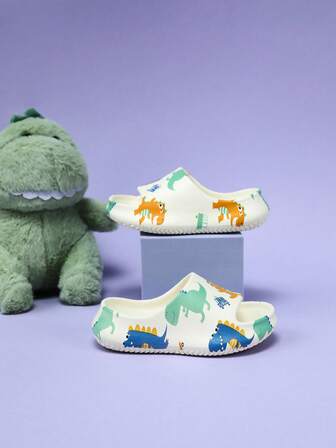 嬰兒動物圖案舒服一腳蹬拖鞋