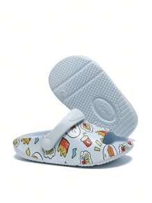 Baby Boys' Blue Waterproof Sandals With Animal Print And Hollow Design - Blue - View 8