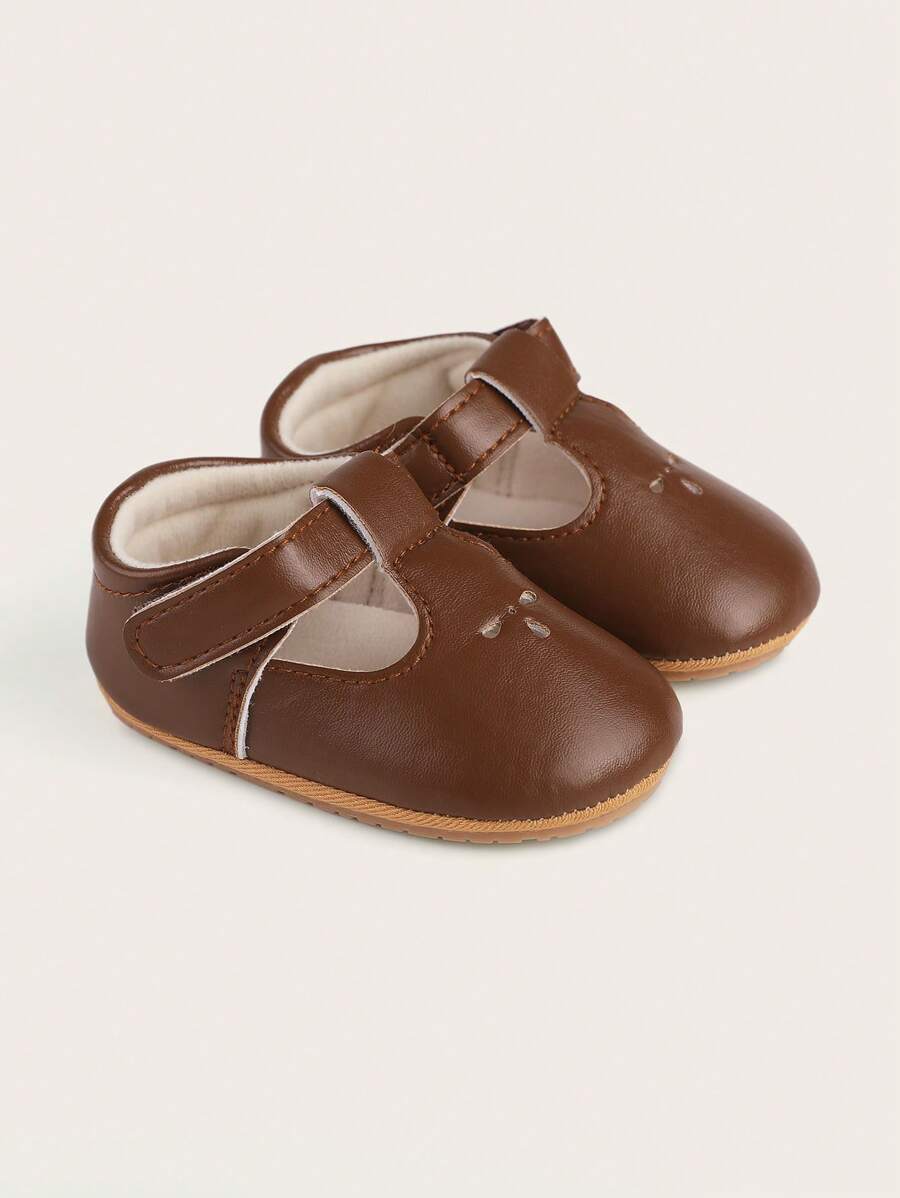 Spring/Autumn Infant Girls' Anti-Slip Soft Bottom Walking Shoes For 0-1 Year Old - Coffee Brown - View 1