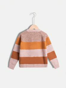 Young Boy Colorblock Raglan Sleeve Cardigan - Multicolor - View 2