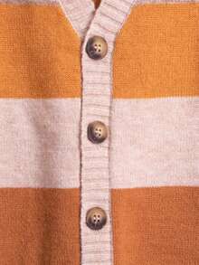 Young Boy Colorblock Raglan Sleeve Cardigan - Multicolor - View 3