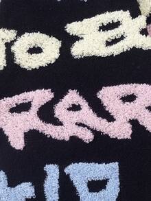 SHEIN 女大童字母圖案落肩袖毛衣洋裝 - 彩色 - 查看 8