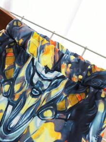 SHEIN 男小童圖案印花T恤和褲子 - 彩色 - 查看 4