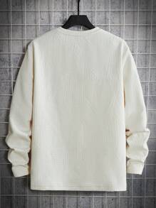 Manfinity RebelGame Men Solid Round Neck Tee - Beige - View 2