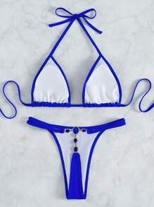 Swim SXY Ensemble de bikini uni pour plage d'été