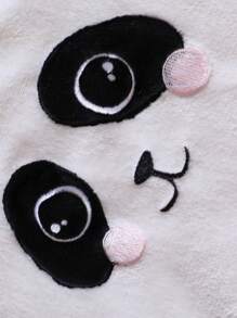 Ropa De Casa De Niñas De Panda Rojo De Dibujos Animados Linda Y Peluda - Rosa - Ver 3