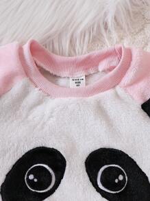 Ropa De Casa De Niñas De Panda Rojo De Dibujos Animados Linda Y Peluda - Rosa - Ver 4