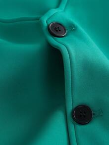 SHEIN Tween Boy Bow Front Shirt & Vest Blazer & Pants - Green - View 11