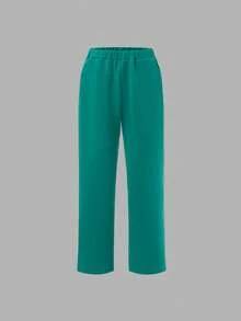 SHEIN Tween Boy Bow Front Shirt & Vest Blazer & Pants - Green - View 14