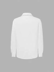 SHEIN Tween Boy Bow Front Shirt & Vest Blazer & Pants - Green - View 15