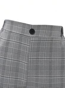 SHEIN 青少年男童绅士两件套：格子长袖西装外套+长裤，不含衬衫和配饰，适合生日派对、庆典、婚礼、洗礼、周年纪念等正式场合。