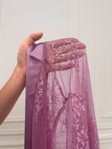 SilkySpell Satin Cami Nightdress & Contrast Lace Robe PJ Set / Pajama Set