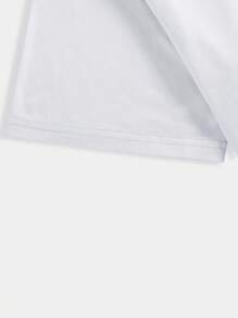 ROMWE MEN Street Life Men Slogan & Palm Tree Print Tee, School - White - View 3