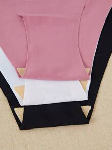 3件素色簡約風內褲 - 彩色 - 查看 4