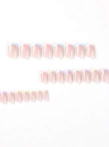 Sweetness 1入組24片多色法式假指甲,用於美甲 - 彩色 - 查看 2