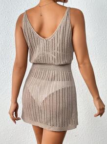 LanaWest Summer Beach Hollow Out Cover Up Dress Without Bikini Set