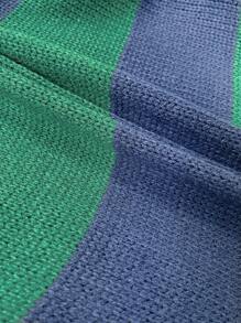 SHEIN Unity Color Block Drop Shoulder Sweater - Multicolor - View 8