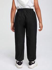 GAWX Young Boy Letter Graphic Drawstring Waist Pants