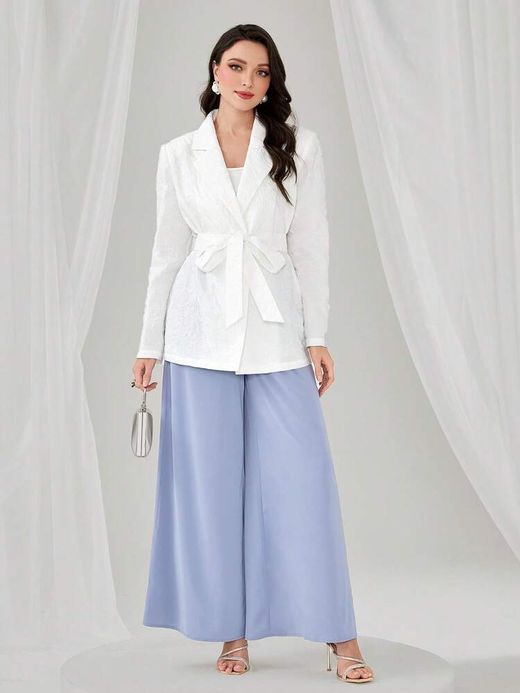 Lapel Neck Single Button Blazer In Fall/Winter