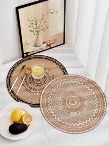 4入組曼陀羅圖案餐墊 - 彩色 - 查看 3