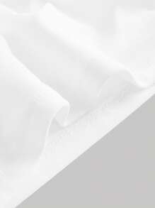 SHEIN MOD Vestido ajustado de hombros descubiertos fruncido - Blanco - Ver 3