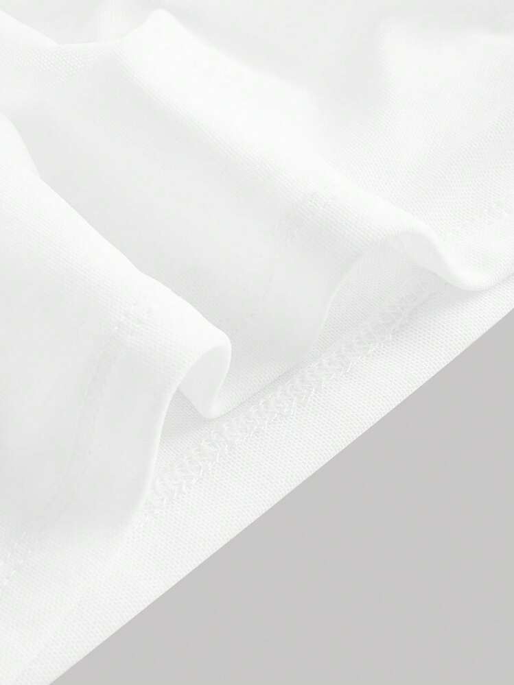 SHEIN MOD Vestido ajustado de hombros descubiertos fruncido - Blanco - Añade 3