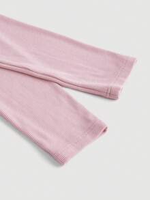 SHEIN MOD Solid Asymmetrical Neck Crop Tee - Baby Pink - View 3