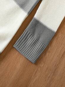 SHEIN Cô gái Tween Khối màu Thả vai Đầm Áo len - Nhiều màu - Xem 9