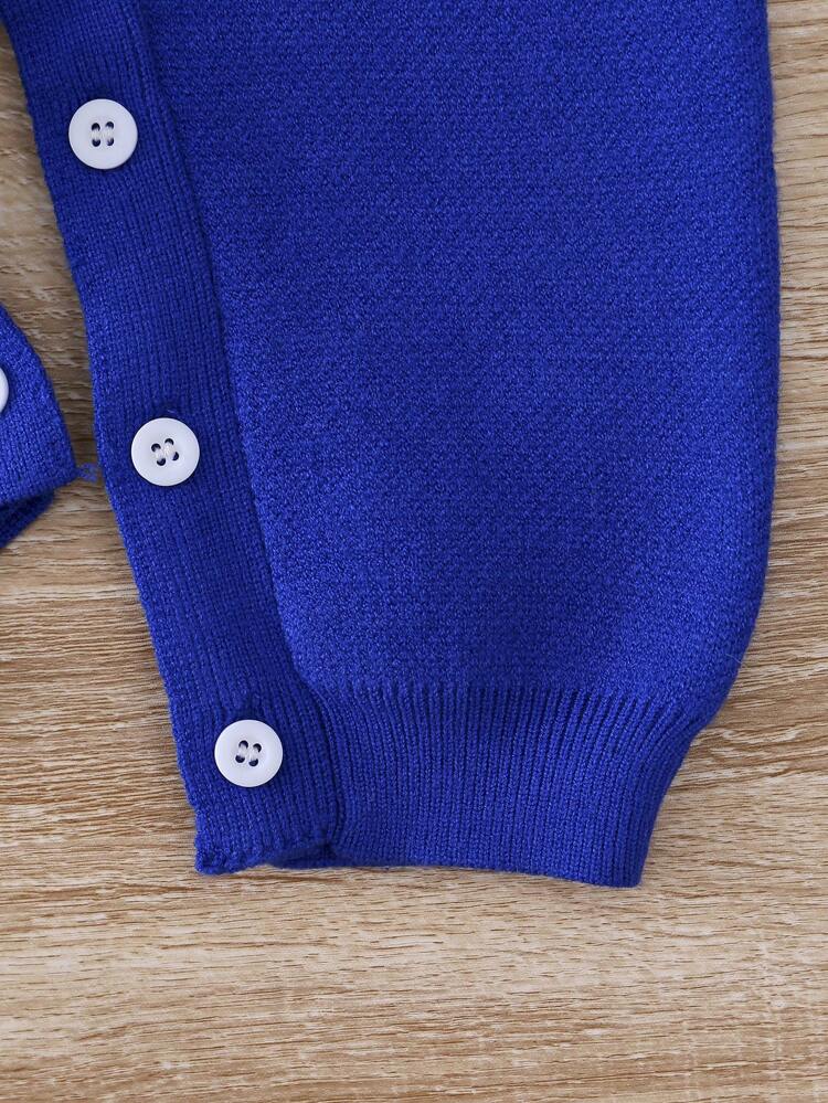 Baby Girl Cartoon Pattern Knit Jumpsuit