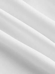 SHEIN MOD 褶邊前打結荷葉袖胸部褶皺洋裝 - 白色 - 查看 3