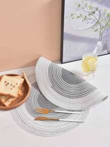 2pcs Ombre Place Mat - Dark Grey - View 1